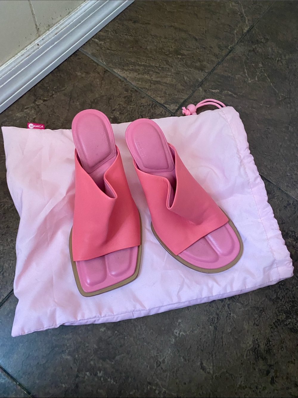 Jacquemus Pink Slide Mules